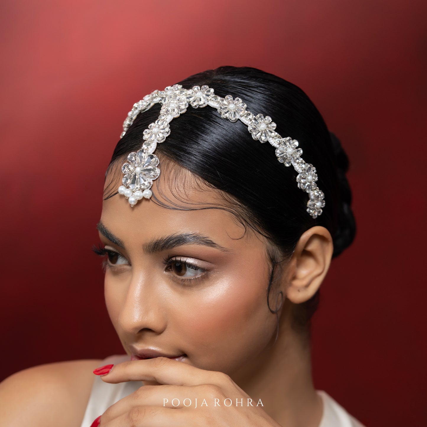 Floret Headband With Maangtika
