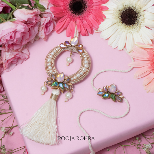 Lotus Rakhi Lumba Set