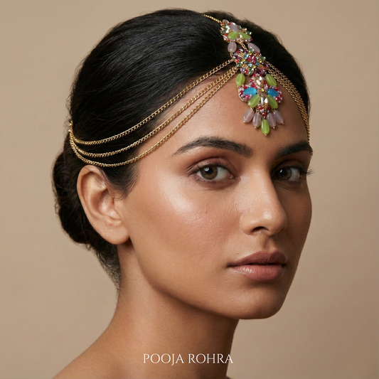 Ivy Sheeshpatti with layered chains