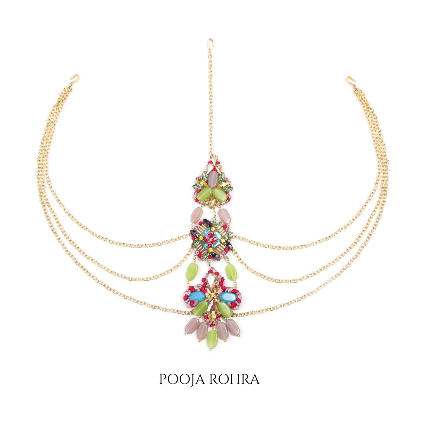 Ivy Sheeshpatti with layered chains