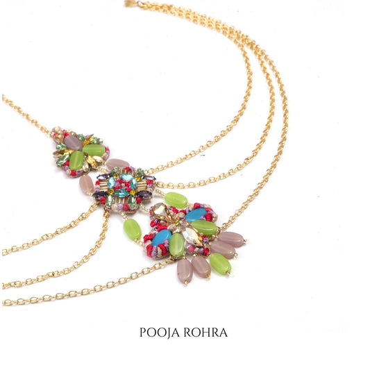 Ivy Sheeshpatti with layered chains