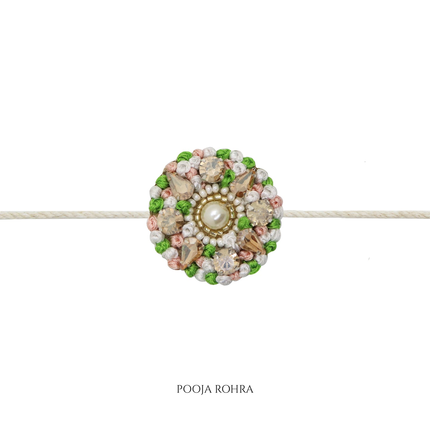 Round French knot Rakhi