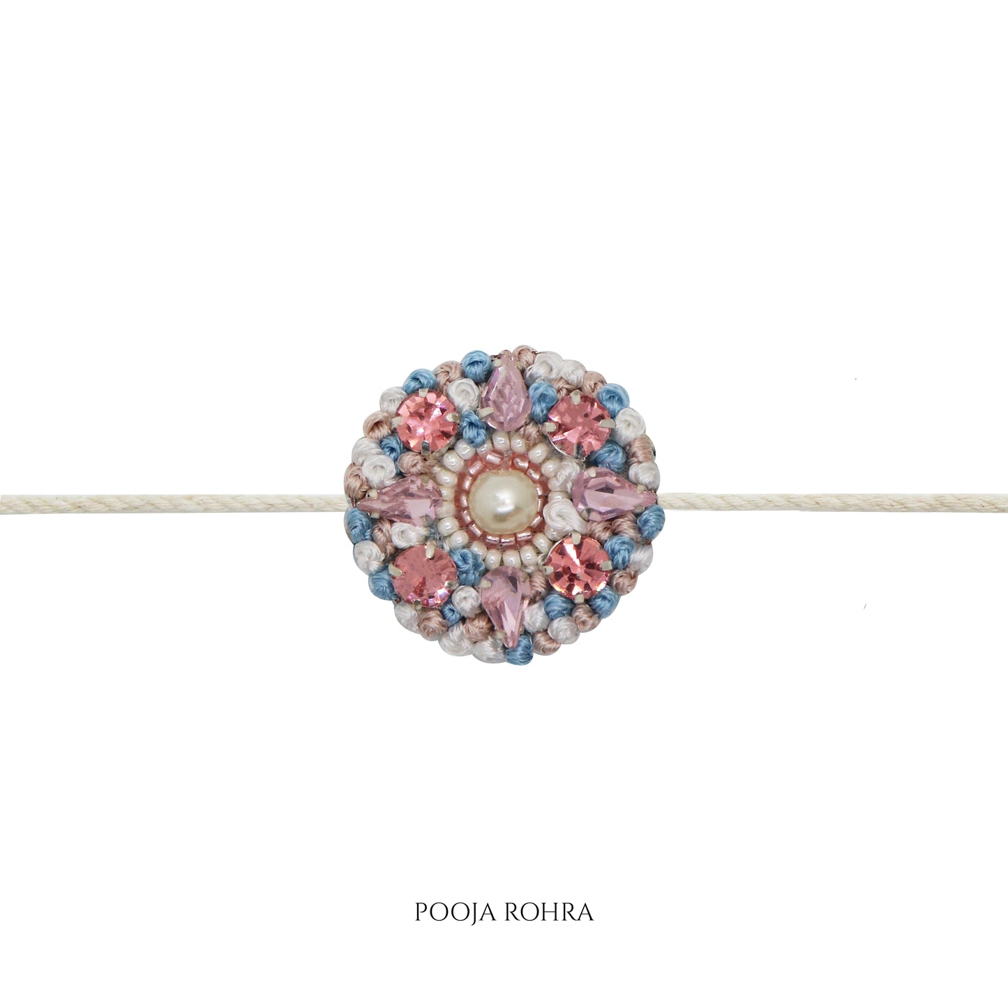 Round French knot Rakhi