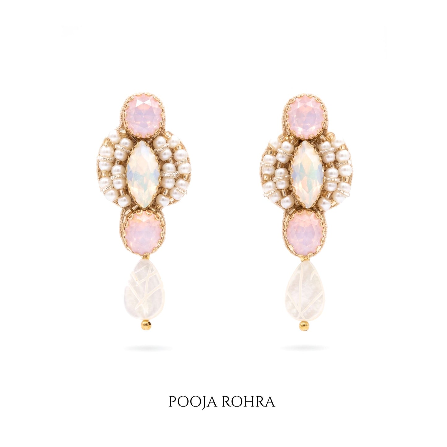 Aurelia Opal & Pearl Drop Earrings